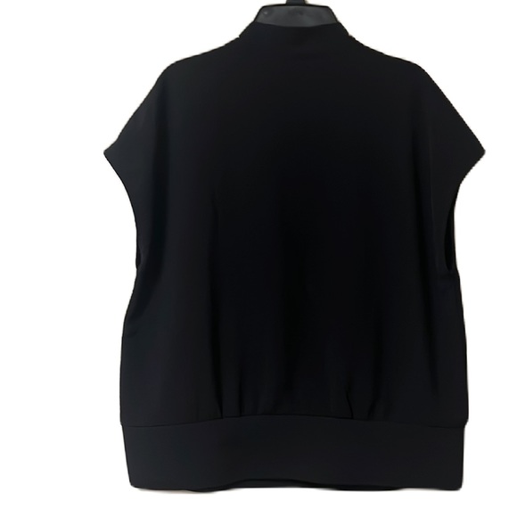 Women’s CALVIN KLEIN, Wrap Front, Sleeveless, V-Neck Top, Black, Size Large - Picture 2 of 5